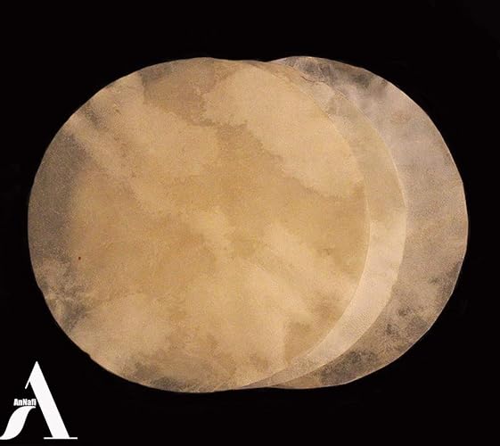 Goat Skin Djembe Head | Goatskin for Drum Doumbek| Natural Flat Round Piece GOAT SKIN Head untanned by AnNafi (14 inches)