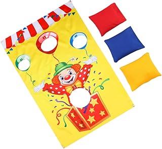 Toddmomy Bean Bag Toss Game Sandbags Kid Party Games The Banner Clown Sandbag Workout Bag Sandbag Workout Bag with Handles Circus Troup Banner Kids Bean Bag Toss Outdoor Party Games