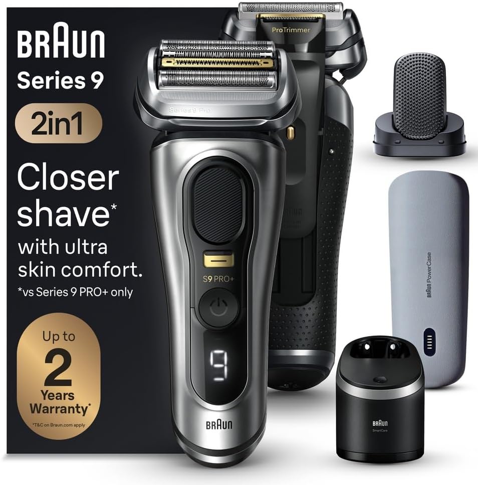 Braun Series 9 PRO+ Electric Shaver, 5 Pro Shave Elements and Shave