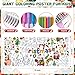Christmas Crafts Giant Coloring Poster for Kids - 72 x 31 Inches Jumbo Paper Tablecloth Christmas Banner | Table Cover Gifts Toys for Boys Girls Classroom Party Games Activity Christmas Decorations