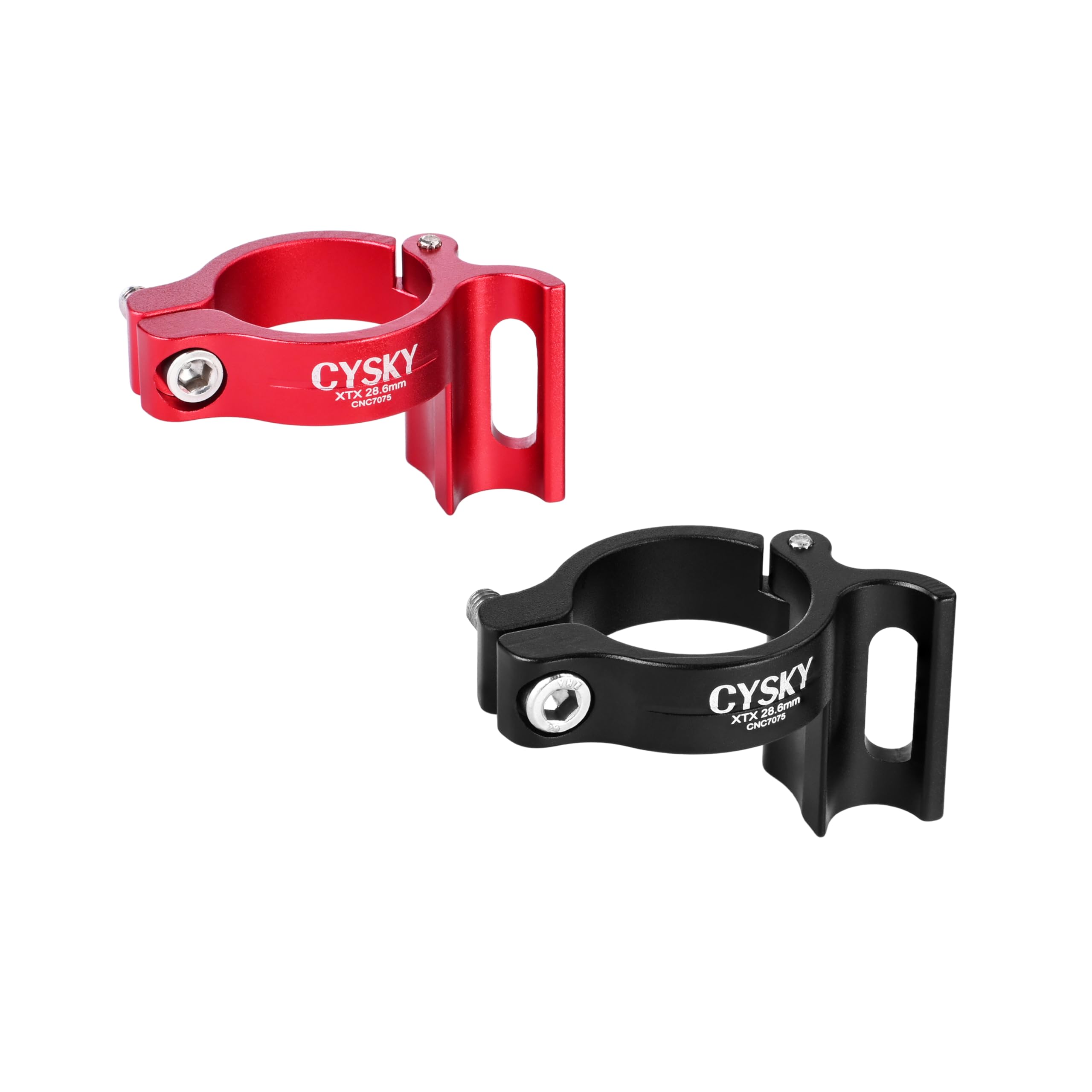 CYSKY Morsetto Deragliatore Anteriori Bici 28,6mm, Alluminio Adattatore Regolabile per Deragliatore Anteriore per MTB Bici da Strada Ciclismo