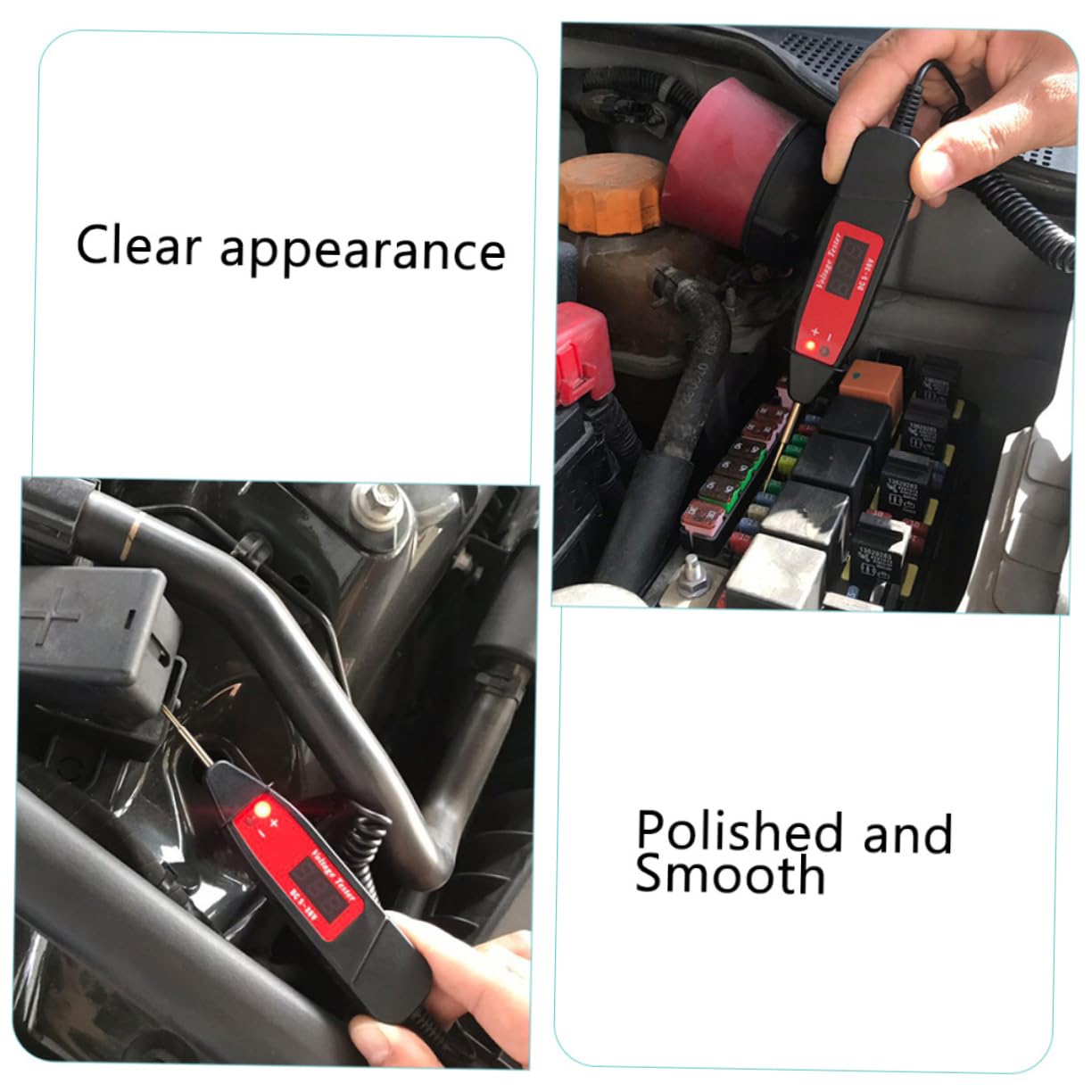 PRETYZOOM 4 Piezas Probador de Circuitos para Automóviles con Pantalla Digital Lápiz Detector de Voltaje Multi Función Comprobador de Continuidad y Cortocircuitos Herramienta de Prueba