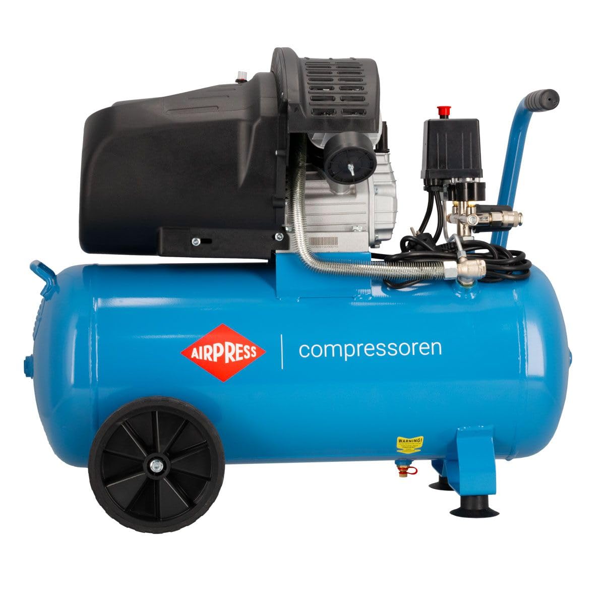 Airpress 36888, Compresor de aire de 2 pistones HL 425-50 8 bar 3 CV / 2,2 kW 260 l/min 50 L + Kit de accesorios neumáticos