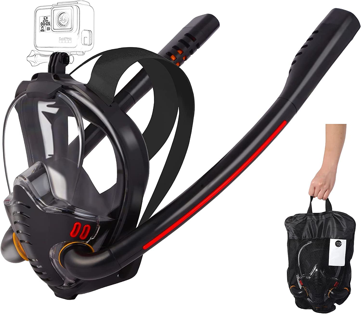 Buy VBM Upgrade Full Face Snorkel Mask, Snorkeling Gear Adults Travel Men Women, 180 Degree