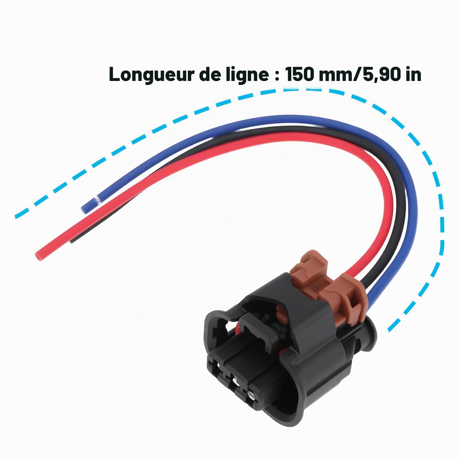 Connecteur d'allumage à Bobine 3 Broches Prise de Câblage 13801763 Compatible avec Peugeot Et Compatible avec Citroën 15 Cm