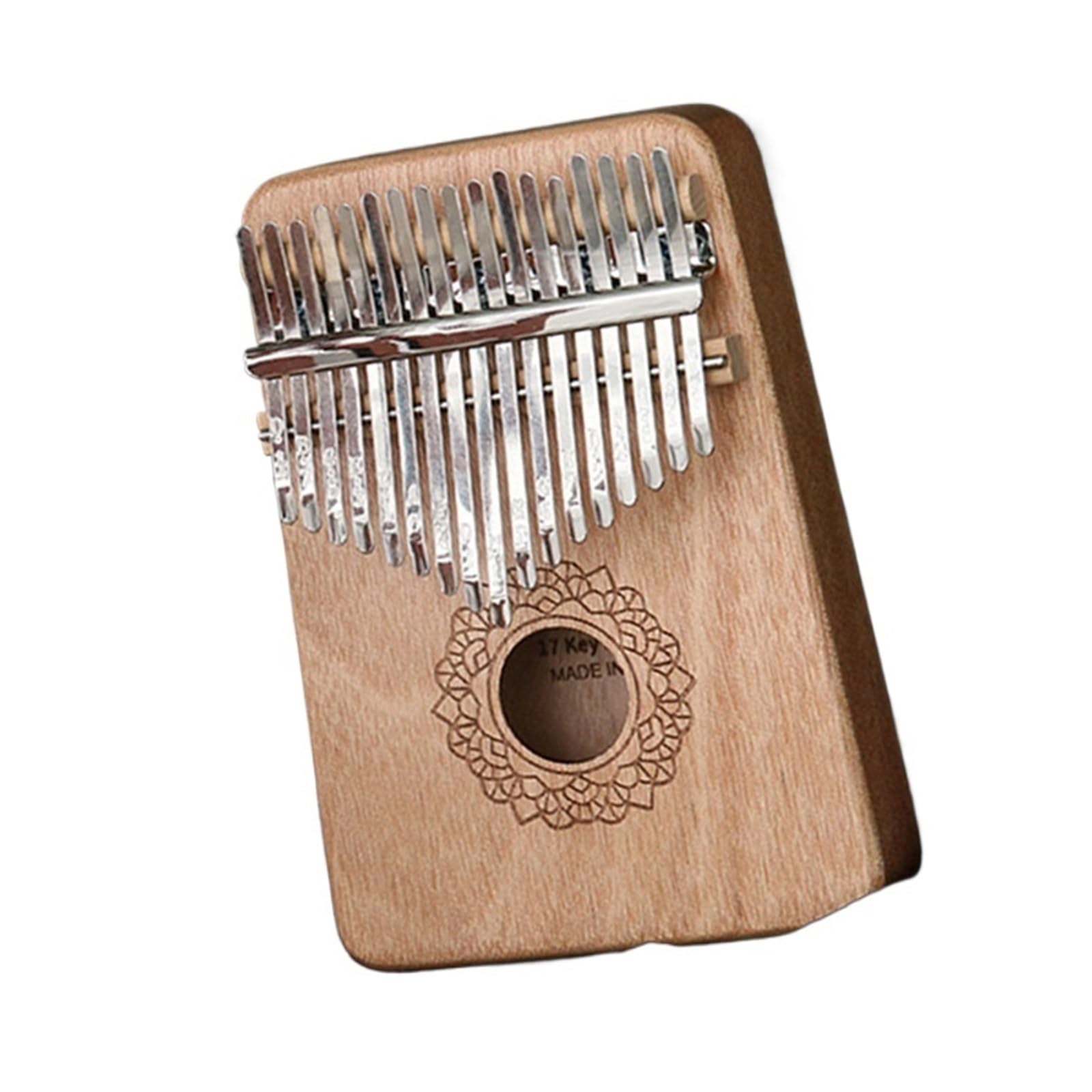kalimba mini Chromatyczny 17-tonowy fortepian kciukowy Kalimba przenośny fortepian palcowy dla początkujących w kolorze kłody kwiatowej