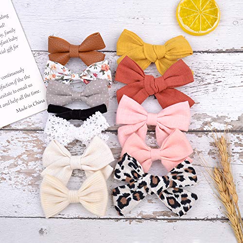 24Pcs Baby Girl Hair Bows Alligator Clips Fully Lined Hair Barrettes Hair Accessories For Little Girls Toddler Kids Children In Pairs #TOP4