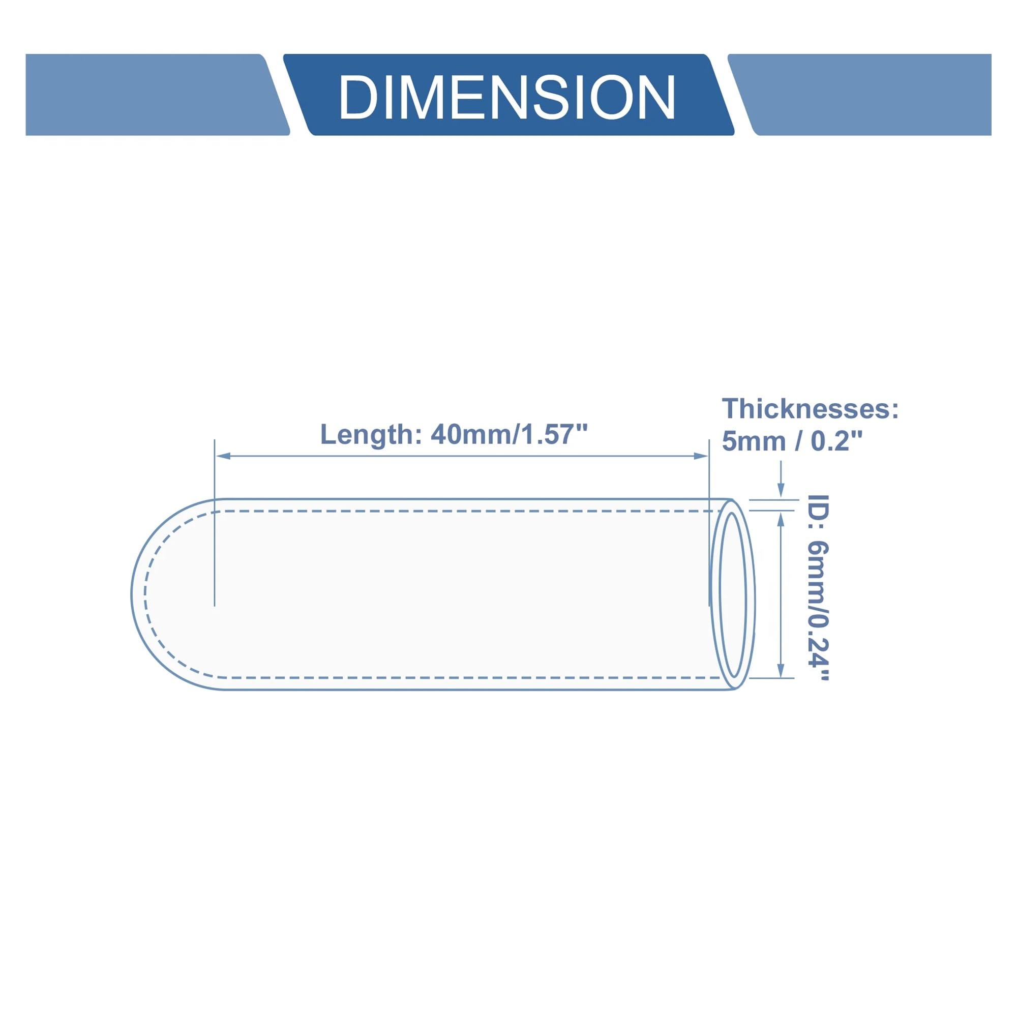 tuyau de refroidissement du radiateur Ensemble de bouchons d'extrémité de tuyau en caoutchouc silicone, diamètre intérieur de 6 à 40 mm, longueur de 40 mm, avec colliers de serrage(32mm ID)