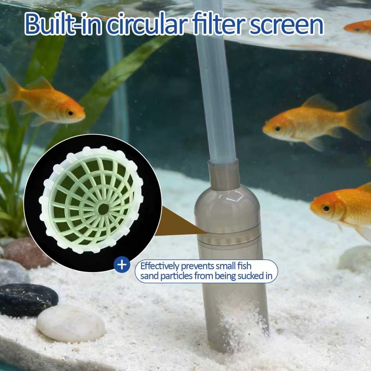 TZEKING Sifone Acquario,1.7m Aquarium-Syphon-Kiesreiniger mit Handpumpe,Scambiatore d'Acqua dell'acquario,Aspiratore per acquari,per Cambio Acqua,Lavaggio della Sabbia