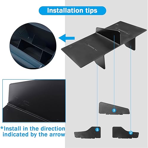 Miniatura 4 de NNET Organizador de guantera compatible con Ford Maverick 2022 2023 accesorios de consola central guantera caja secundaria compartimento organizador