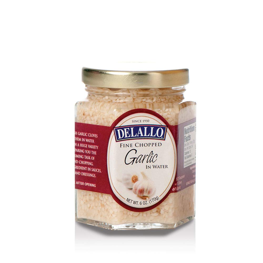 DeLallo Garlic Minced Water, 6 oz