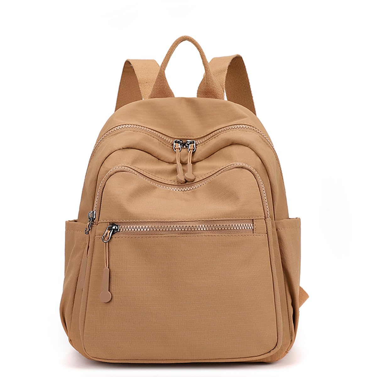 Tanweibago Mini Nylon Women Backpacks,11L Small Ladies backpacks Casual Lightweight Women Shopping Travel Daypack (Y2-Camel)