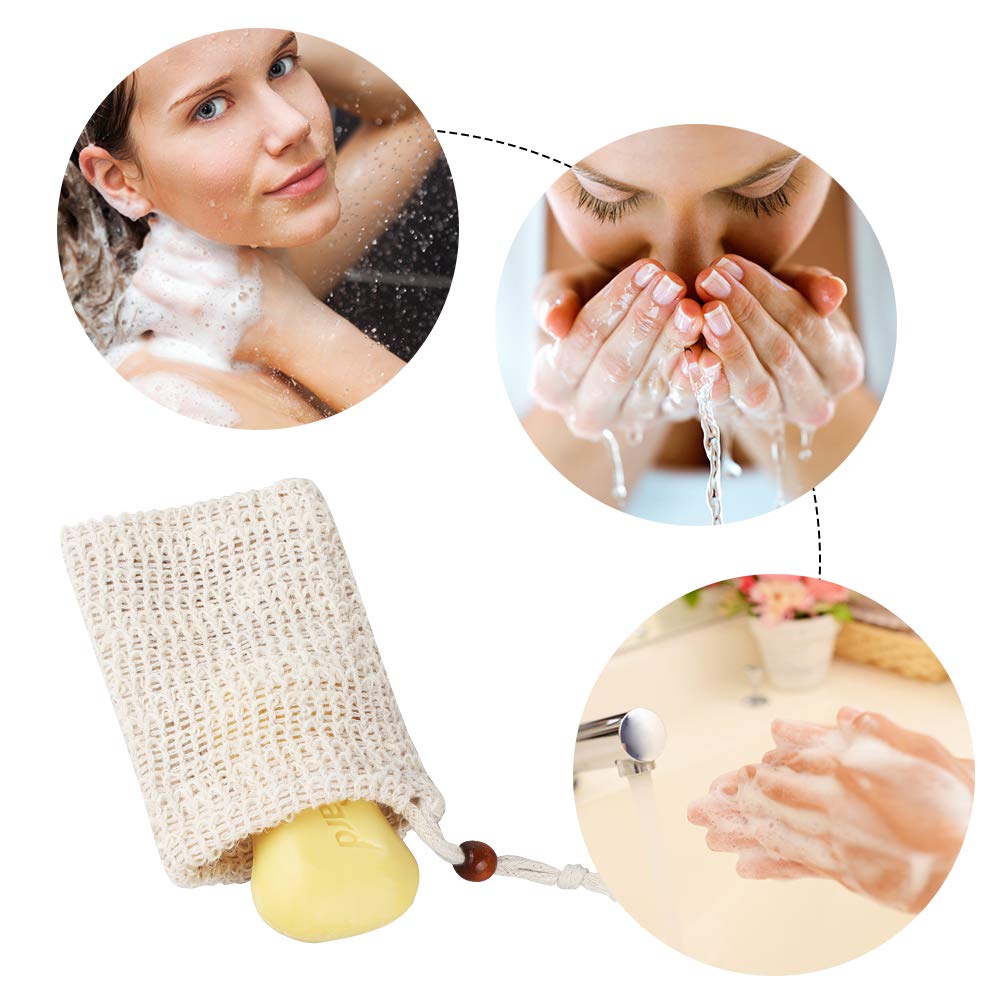 Bolsas de Jabón Natural de Sistal para Ducha - Exfoliación y Masaje - 10 Piezas