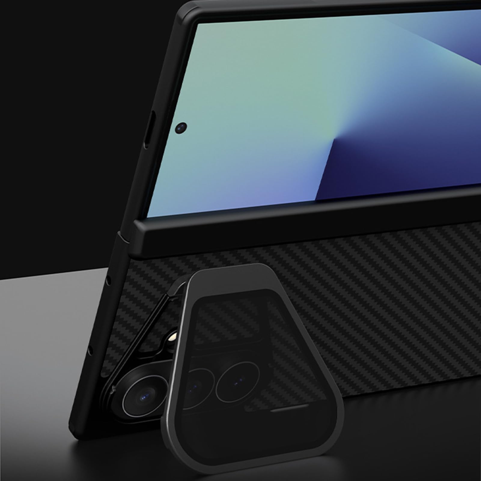 Custodia Magnetica For Samsung Galaxy Z Fold 8 Ultra, Vera Fibra Di | Flip Protezione fotocamera Funzione supporto Cover telefono Cerniera Guscio di ricarica wireless ammortizzante