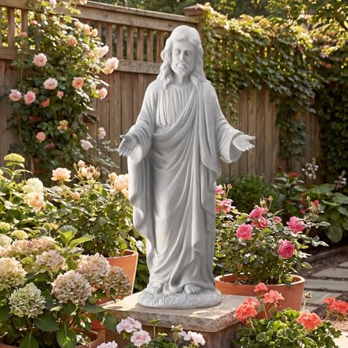 DSNAPE 30 Jesus Statue Open Arms Indoor Outdoor Garden Decor