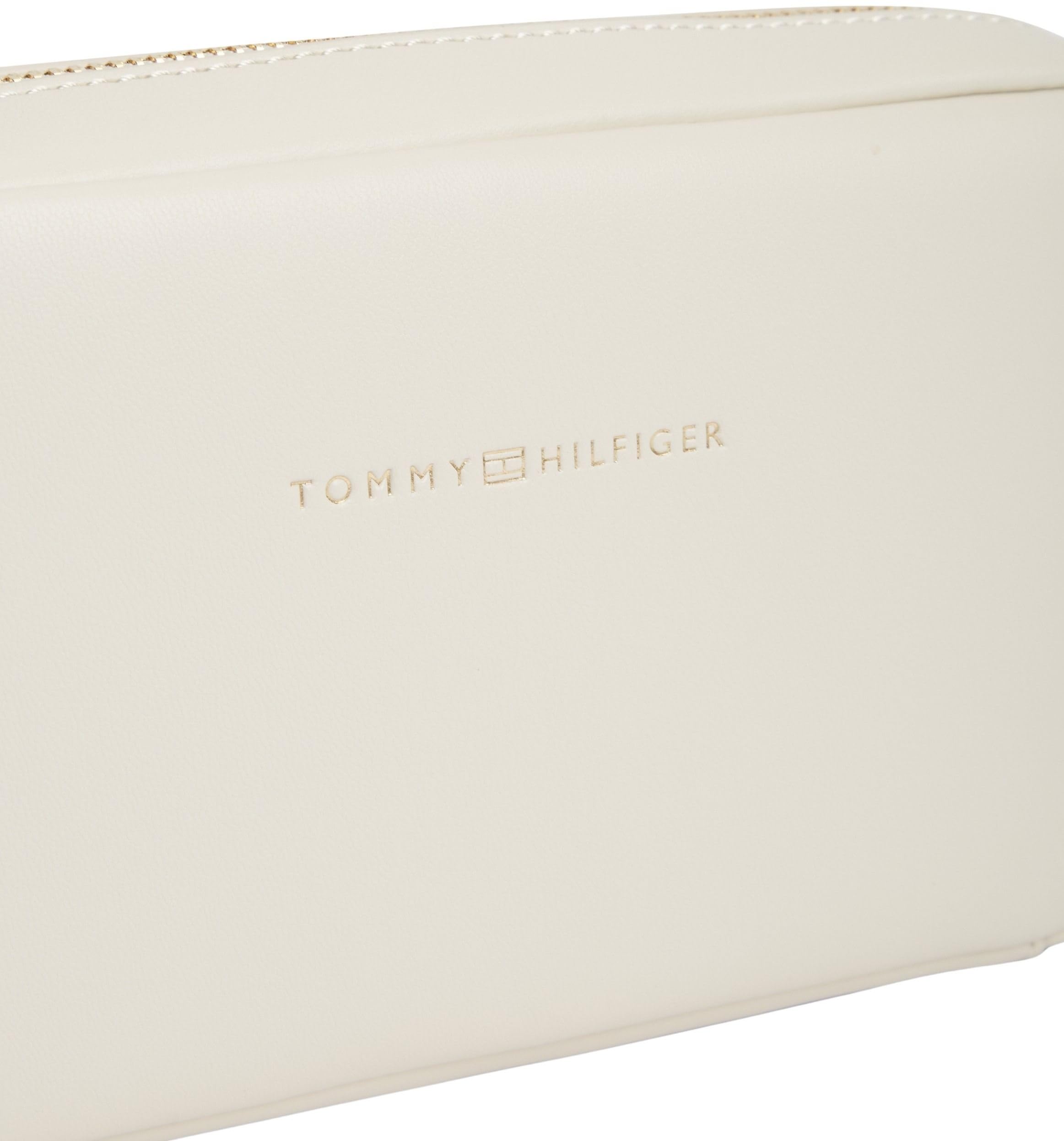 Tommy Hilfiger Damen Crossbody Bag Tasche Essential mit verstellbarem Tragegurt, Elfenbein (Soft Cream), Einheitsgröße