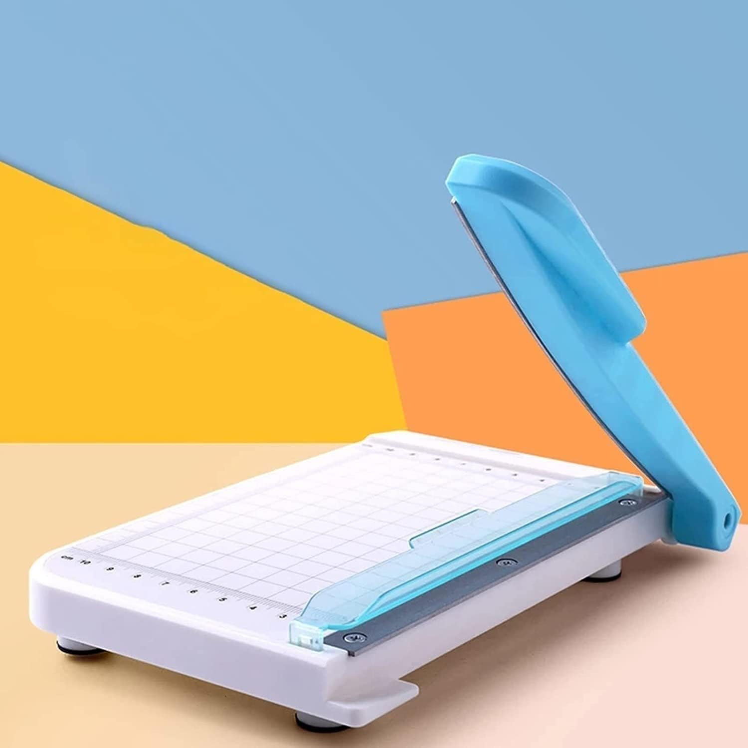 Guillotine-Papierschneider, manuelle Papierschneide- und Trimmmaschine mit gebogener, Dicker Klinge für das Einkaufszentrum zu Hause, in der Schule