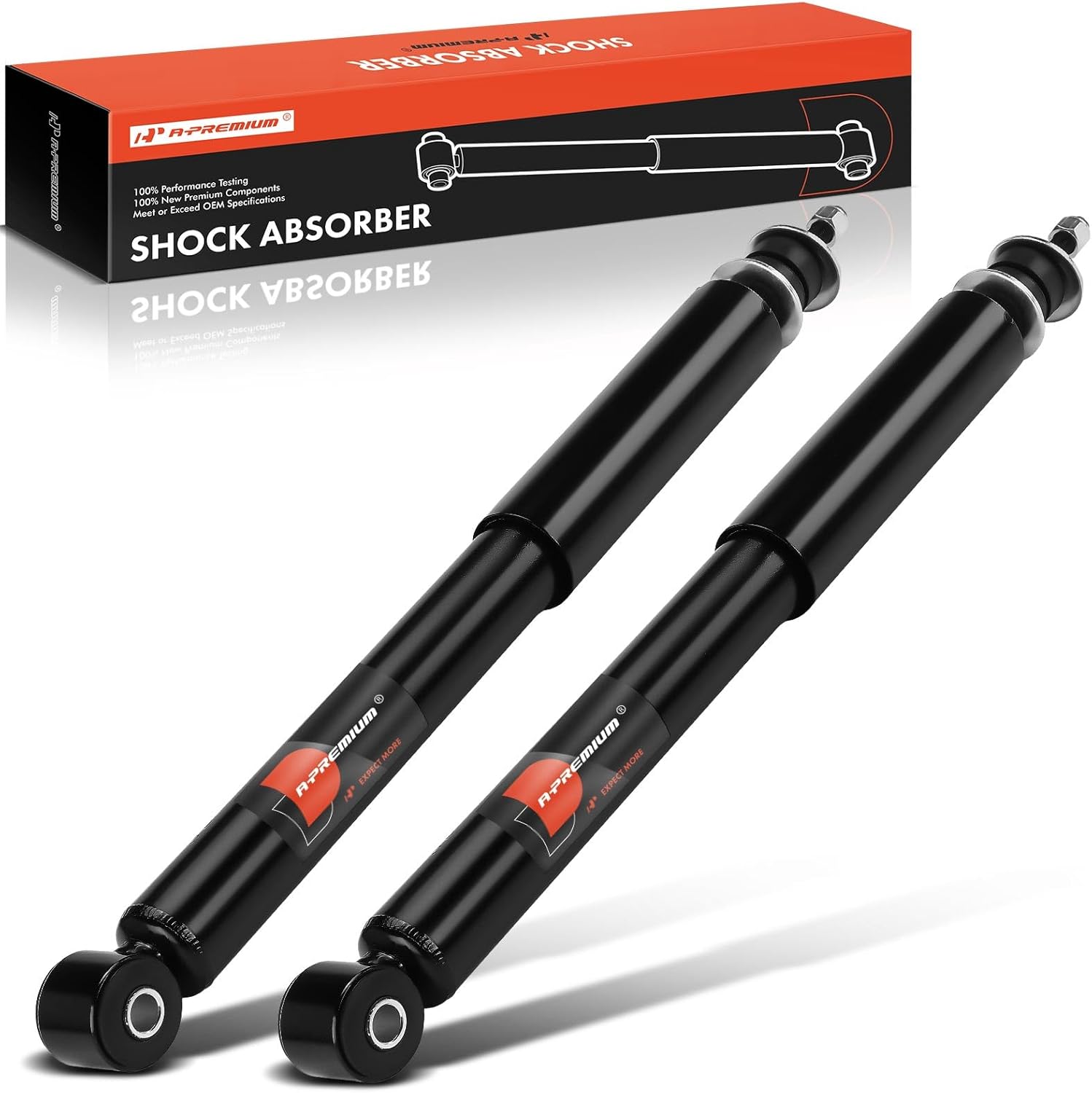 A-Premium Front Pair (2) Shock Absorber Compatible with Ford F-450 Super Duty 2005-2023, F-550 Super Duty 2005-2023, Driver and Passenger Side