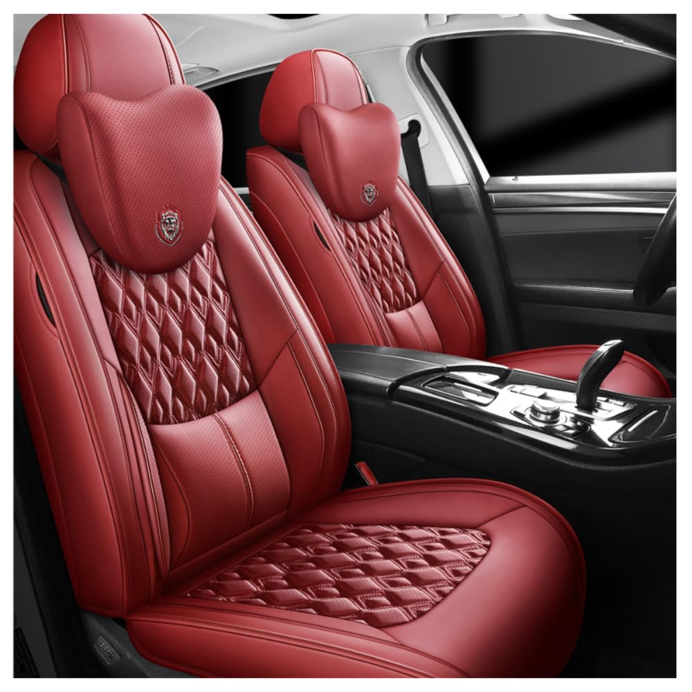 DESIAR Pokrowce na siedzenia samochodowe Seria do Mitsubishi Pajero 4 2 Sport Outlander XL ASX Montero akcesoria Lancer 9 10 Carisma Kompatybilny pokrowiec na fotel samochodowy_Czerwony Edycja Deluxe