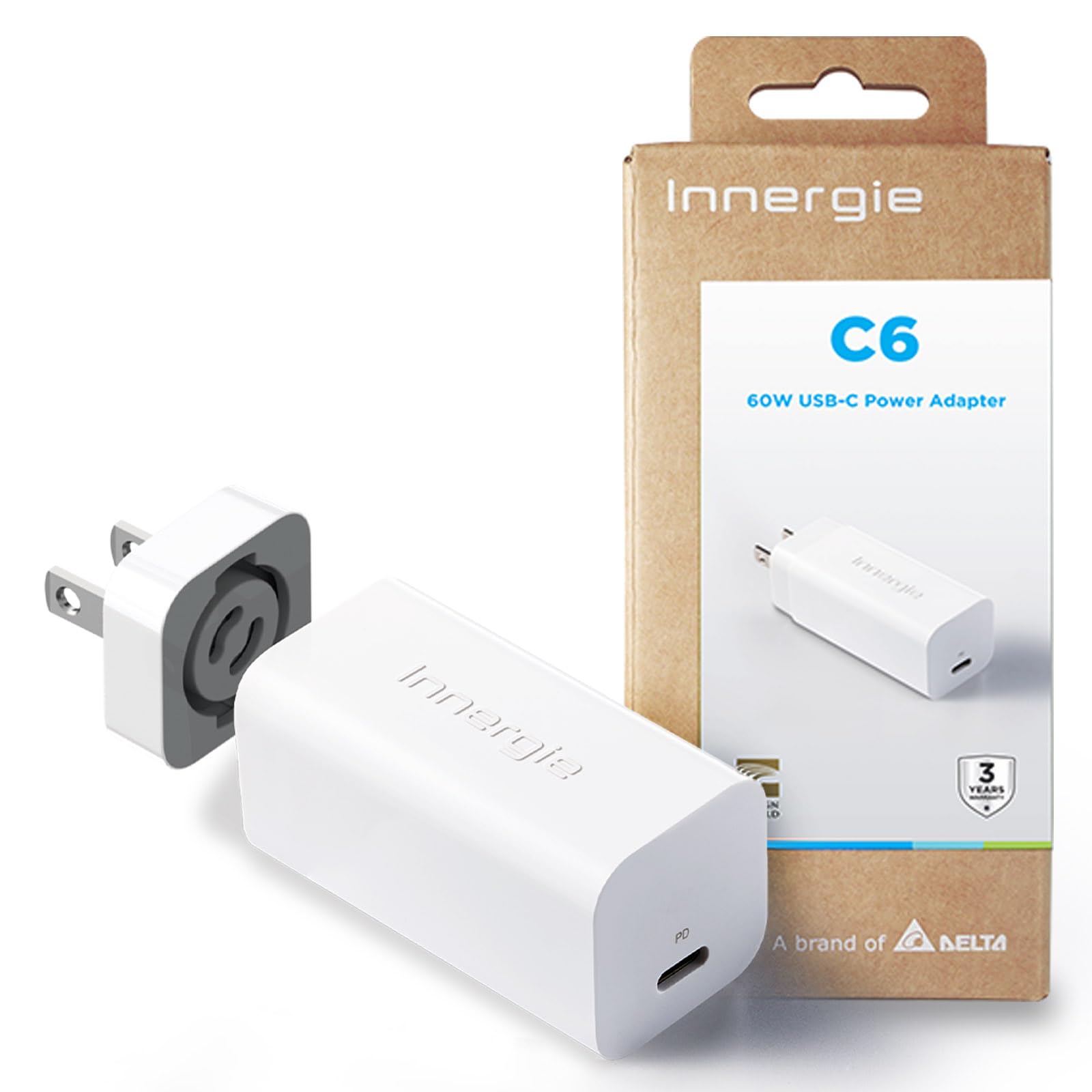 Amazon.com: Innergie 60W C6 GaN Technology PD 3.0 USB C Fast
