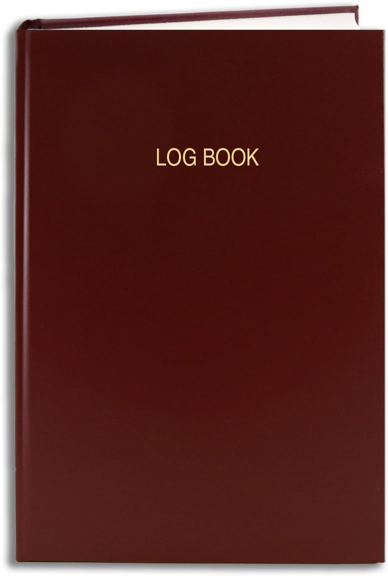 BookFactory Black 3 Column Log Book/Multipurpose Black Log Book - 120 Pages - 8.5'' x 11'' Black Cover Section Sewn Hardbound (Made in USA)