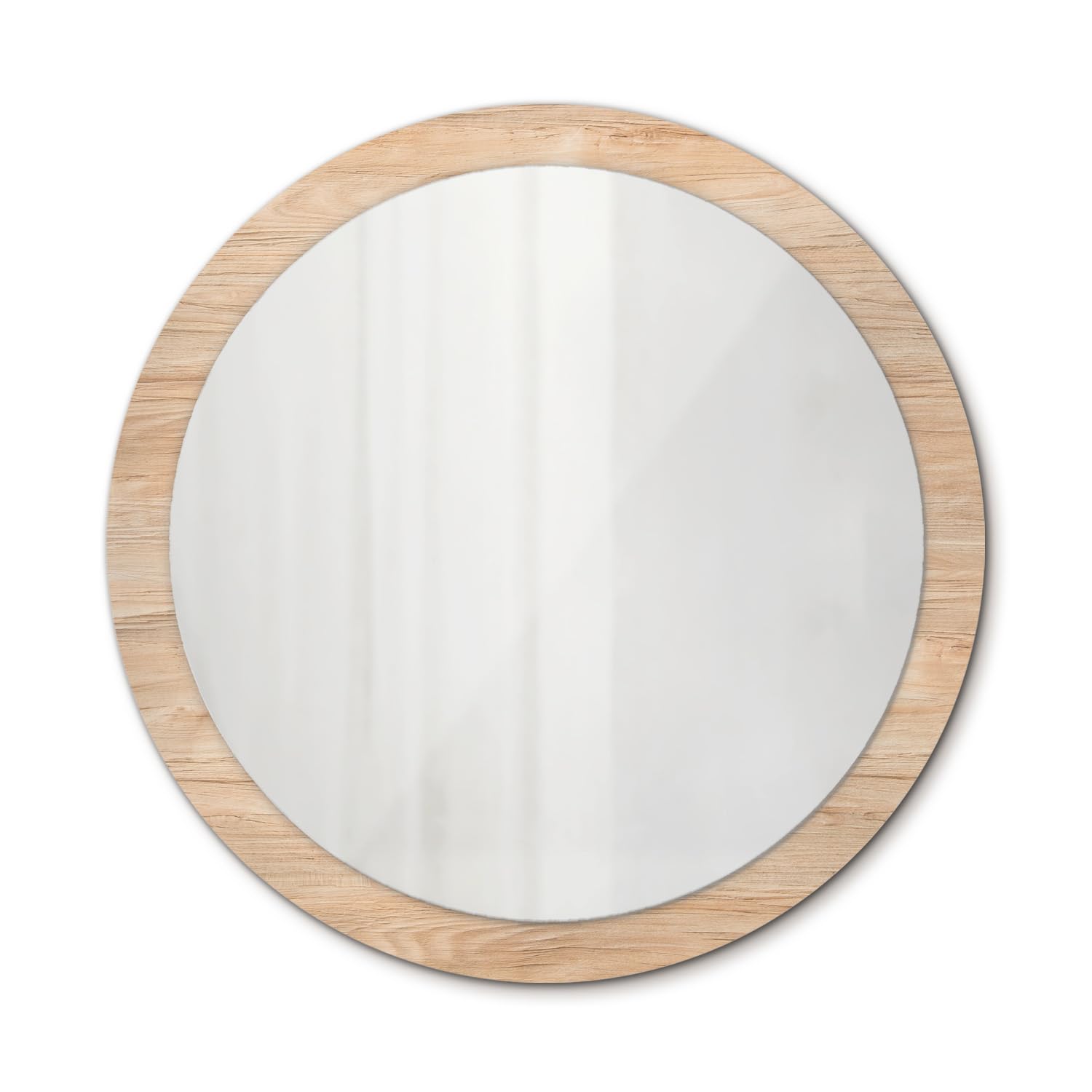 Grand miroir avec impression 100 cm decoratif pour salle de bain chambre salon suspendu rond