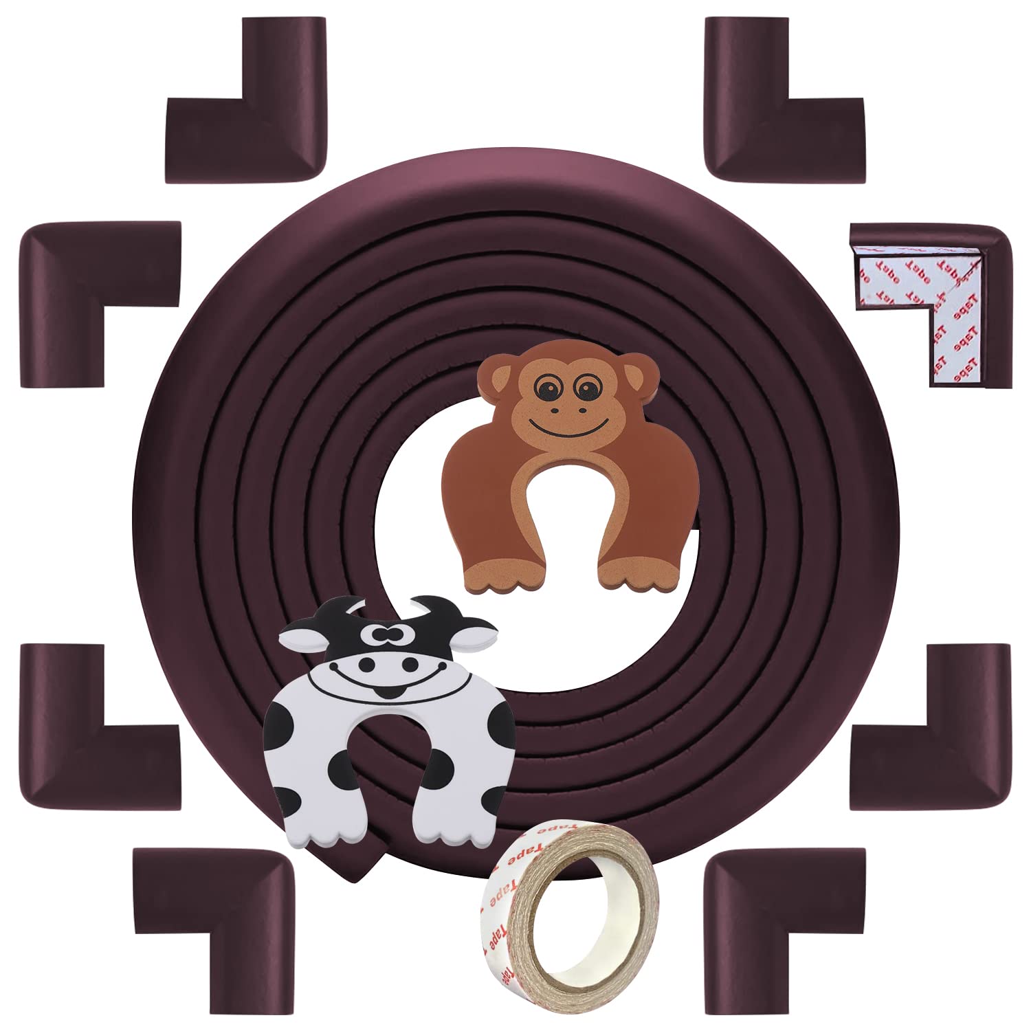 Vic Kid® Baby Proofing Edge & Corner Guards Rubber Foam Table Corner Protector for Baby Table Edge Guard (13 Ft Edge + Pre Taped 8 Corners + 2 Pcs Door Stopper) Vic Kid® Baby Proofing Edge & Corner Guards Rubber Foam Table Corner Protector for Baby Table Edge Guard (13 Ft Edge + Pre Taped 8 Corners + 2 Pcs Door Stopper)