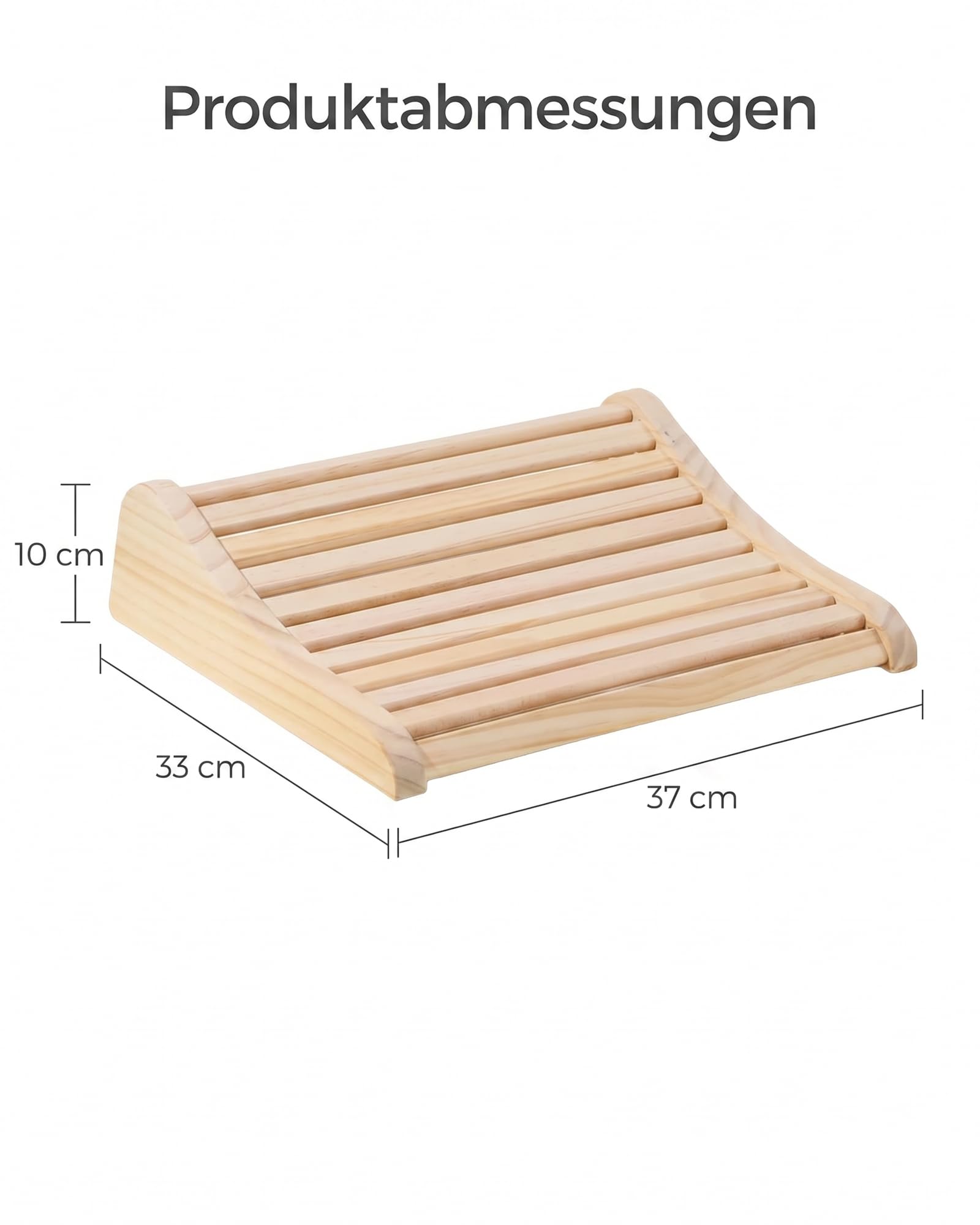2 Stück Sauna Kopfstütze Holz, Ergonomisches Saunakopfstütze mit Anti-Rutsch Basis & Optimale Belüftung, 37x33x10cm Kiefernholz Nackenstütze für Finnische Sauna, Infrarotkabine & Dampfbad