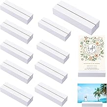 10 Pieces Wooden Card Holders Beech Wood Table Menu Holder Position Card Holder for Restaurant Wedding Banquet Party Celebration