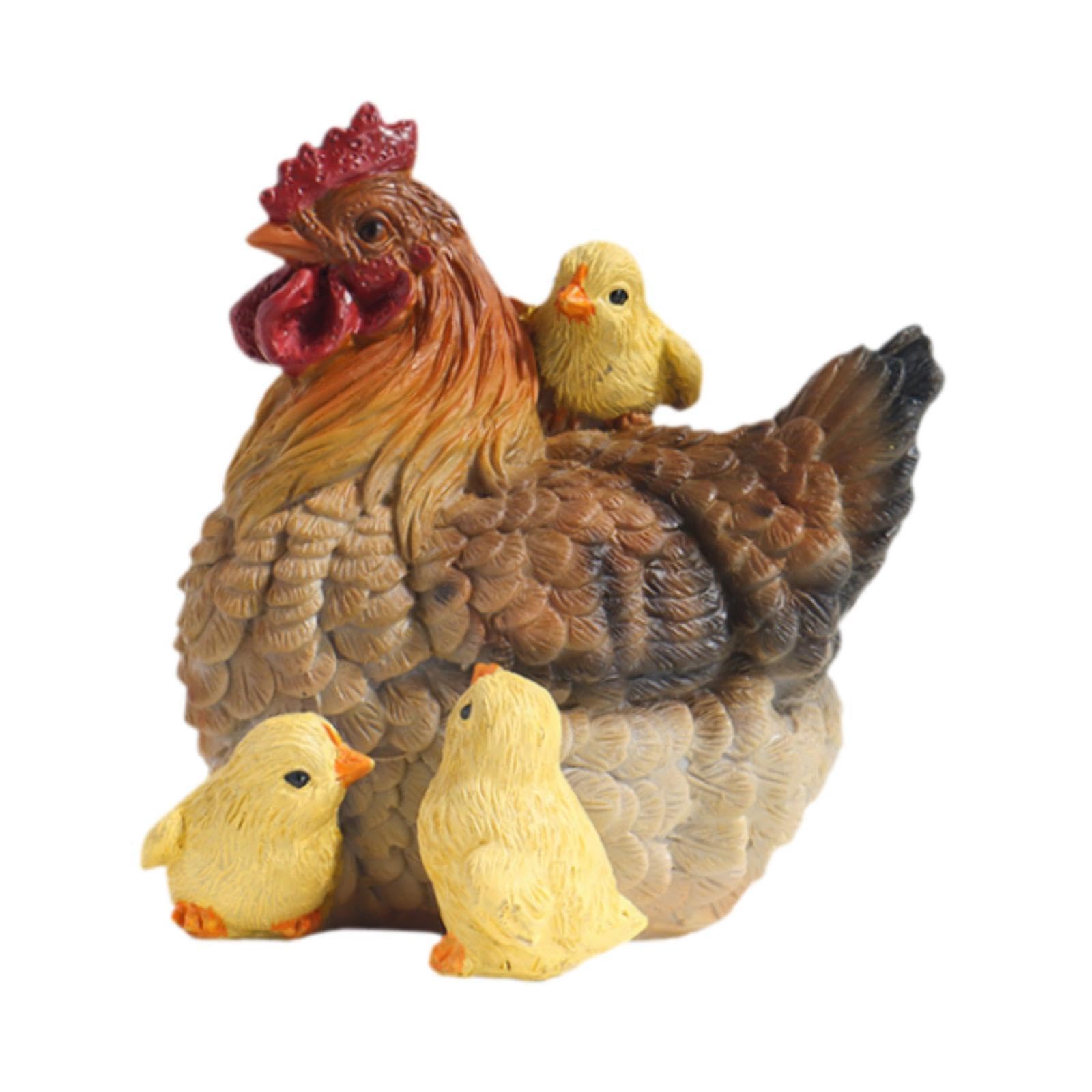 Poulet d'extérieur résistant aux intempéries, statue décorative durable pour jardin