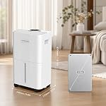 21 Pints Dehumidifier for Home, Energy Save & Silent with Hose | Auto Defrost, Continuous Draining, Auto Shut off, Smart Humidity Control, 24 Hour Timer, Suitable for Bedroom, Bathroom, RV