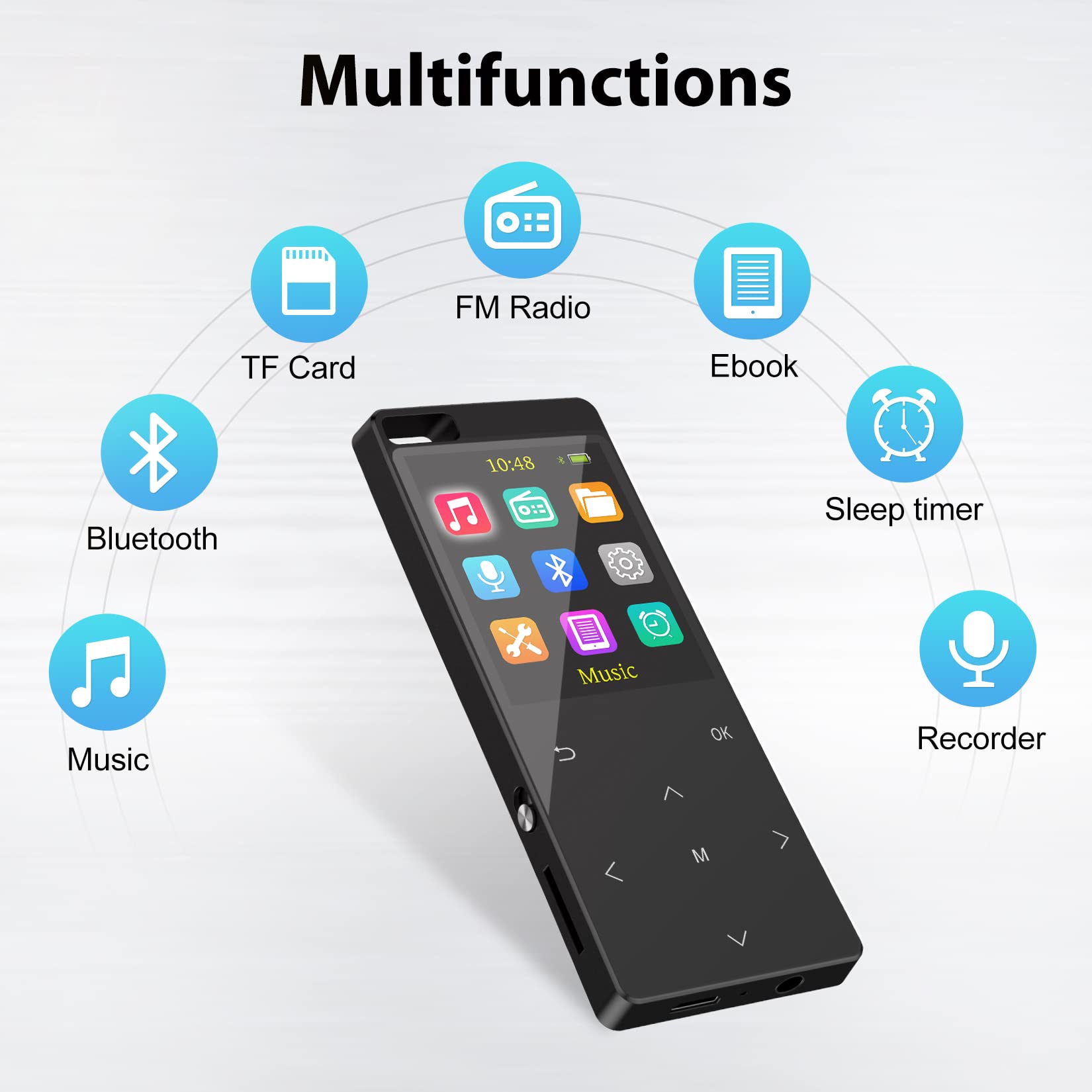 Buy Safuciiv 64GB MP3 Player, Bluetooth 5.0, HiFi Lossless Music