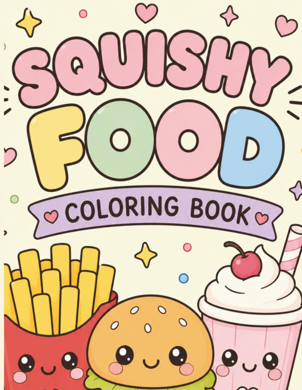 Cute Squishy Food Coloring Book: Cute & Cozy Kawaii Foods to Color