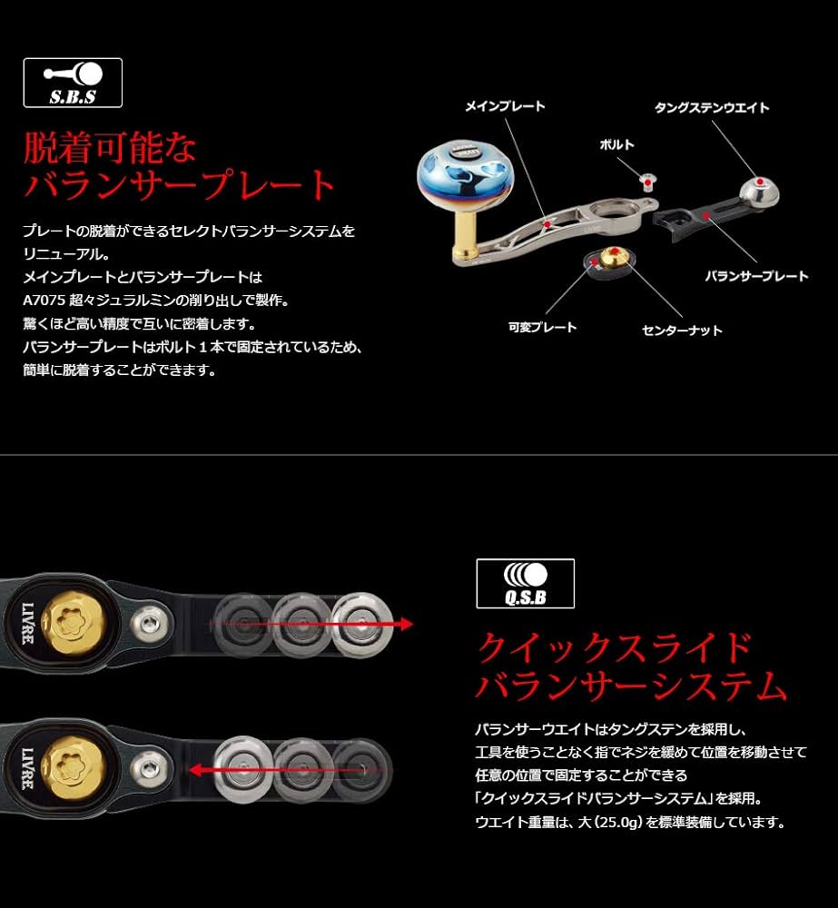 LIVRE SB 65-70 ハンドル　左巻き　リブレ　チタンゴールド LIVRE SB 65-70 ハンドル 左巻き リブレ チタンゴールド SB 65