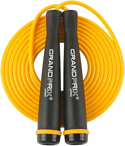 Cuerda de salto de velocidad para hombres y mujeres (serie Grand Prix Speed) Cuerda de saltar de PVC ajustable para entrenamientos de fitness,