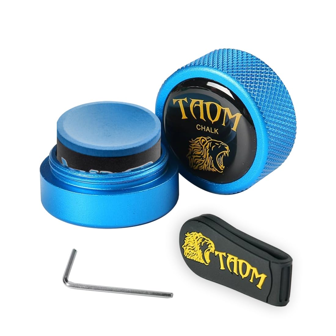 YEUEK TAOM Pool Chalk Holder Round Shaped Practical Tool Billiards Accessories Magnetic Mini Chalk Tip Case Container Round Box Billiards