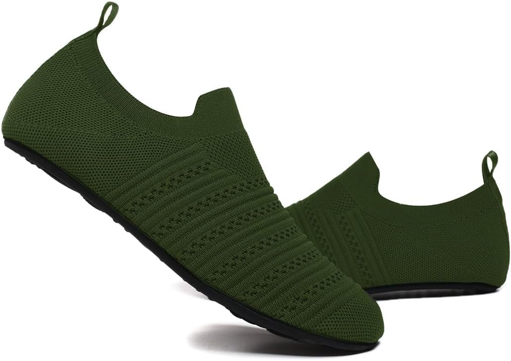 QZKDM Lightweight Slip on Grip Indoor House Slippers Barefoot Non Slip Home Exercise Yoga Shoes for Men Women - Image 2