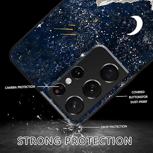 Miniatura 8 de Funda compatible con Samsung Galaxy S21 Ultra, diseño de patrón estético espacial retro, protección de cuerpo completo a prueba de golpes para