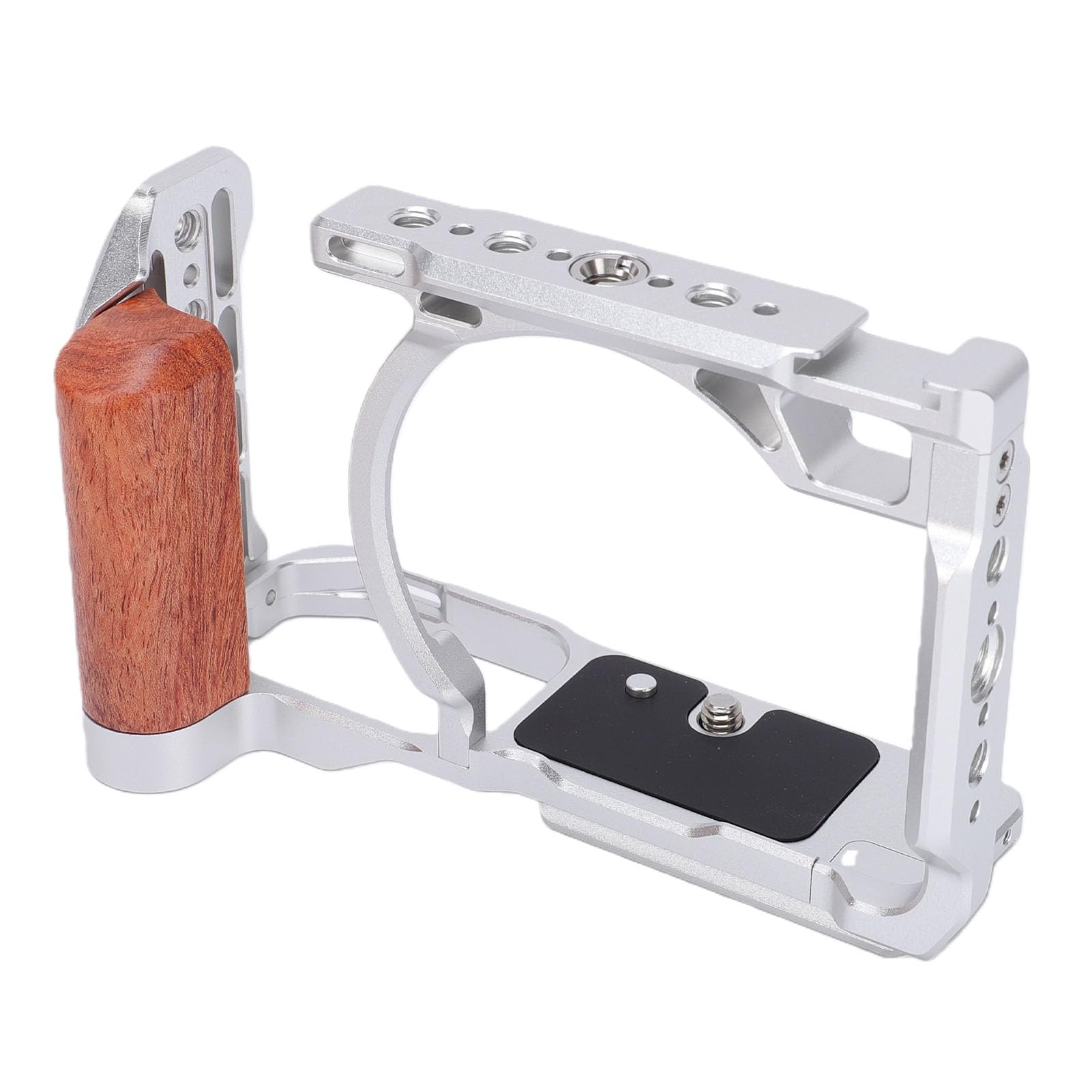 Generic Gabbia di Protezione per Fotocamera in Lega di Alluminio per Impianto di Produzione Video ZR con Supporti Filettati Versatili, Supporto per Slot Arca da 38 Mm per Creatori di Contenuti