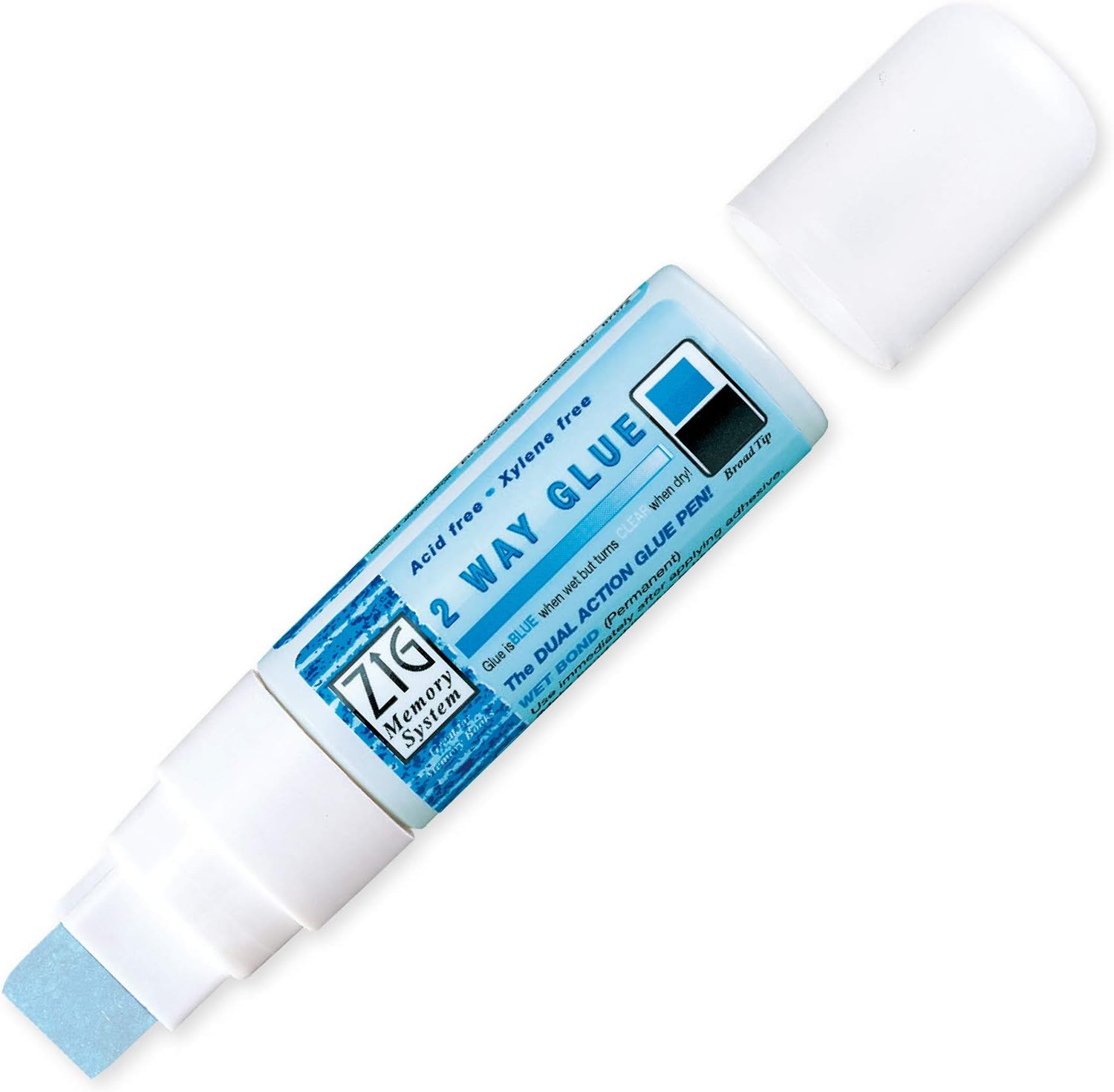 Zig Memory System Two Way Glue Pen, Carded, Jumbo Tip