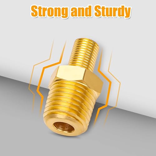 Miniatura 3 de lasuroa 2 adaptadores de inflador de aire de latón, núcleo de válvula estándar de rosca NPT de 14 pulgadas, adaptador de inflador de neumáticos,
