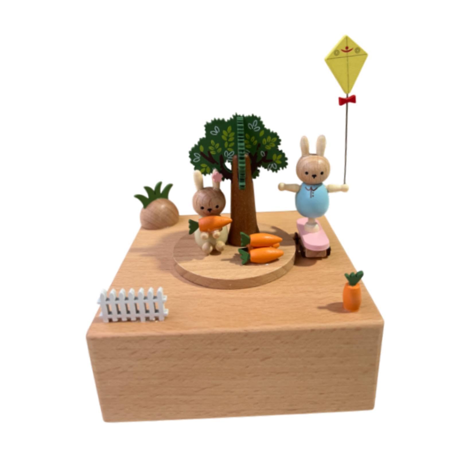 Caja de Música de Madera con Función Giratoria única, Estilo a, Individual