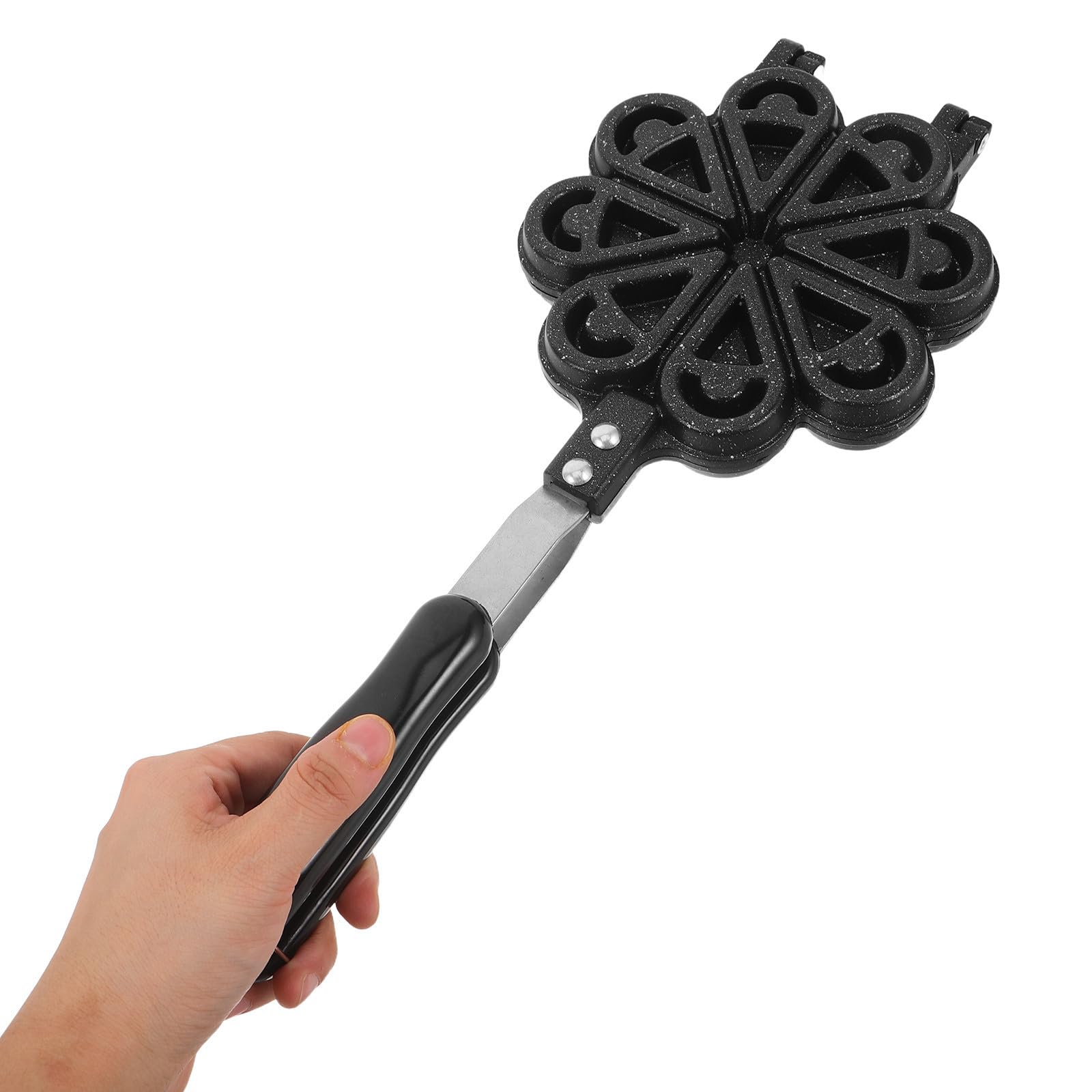 Gatuida Molde para Hornear Gofres Forma de Corazón de Aluminio