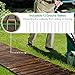 RELIANCER 12' Wooden Garden Pathway,Outdoor Roll Out Cedar Straight Walkway,Patio Path Decorative Garden Boardwalk Walkways,Weather-Resistant Roll Up Beach Wood Road Floor,Wedding Party Pathwaysc