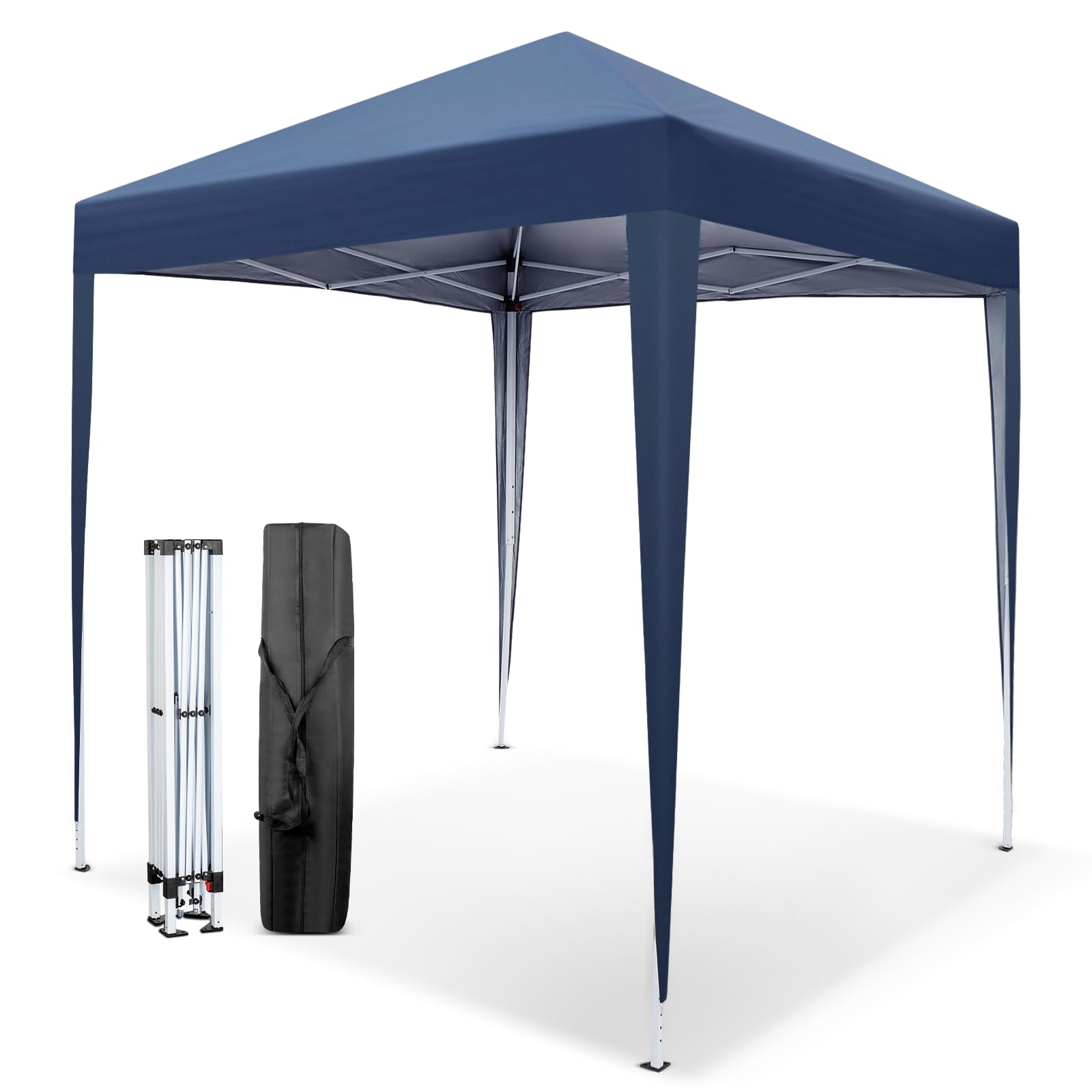 6.5x6.5 Pop Up Canopy Tent, Outdoor Tent Canopies Foldable Portable Canopies for Camping, Patio, Parties, EZ Up Gazebo Canopy with Carry Bag (Blue)