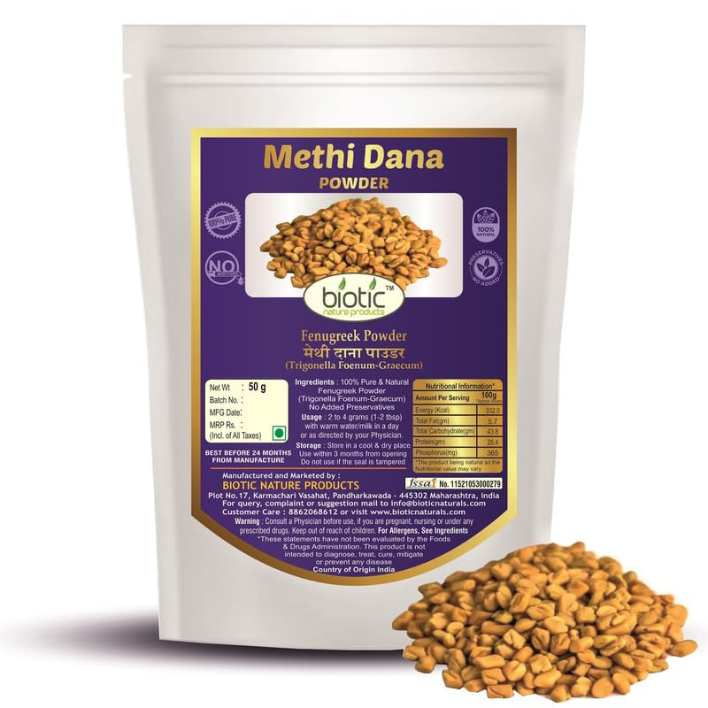 See full amazon price history chart for Biotic Natural Methi Dana Powder - Fenugreek Seeds Powder - Menthulu Seed Powder - 50gm for Hair and Eating Biotic Natural Methi Dana Powder - Fenugreek Seeds Powder - Menthulu Seed Powder - 50gm for Hair and Eating (B0CTKBZD17) Amazon Price History, Amazon Price Tracker
