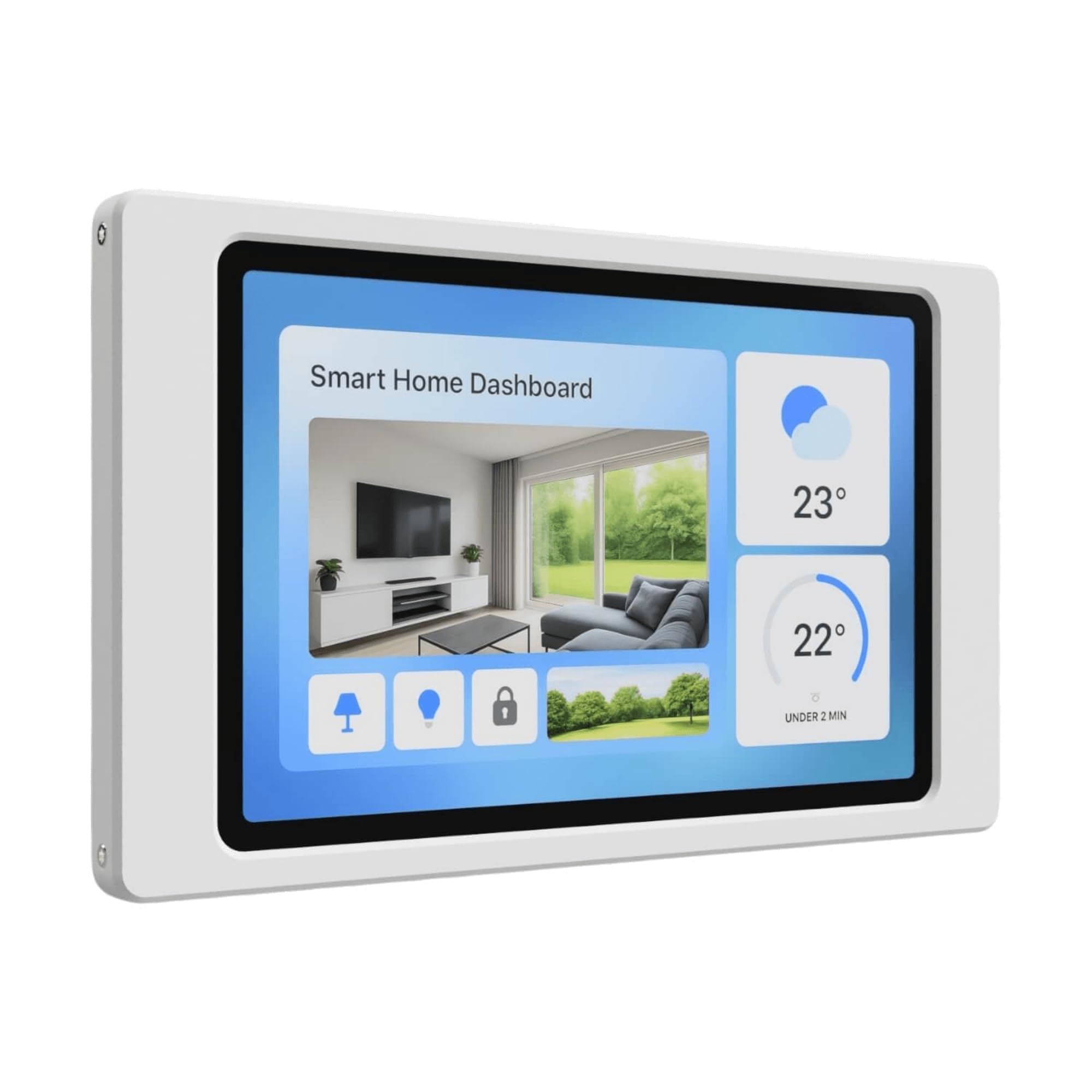 Supporto Tablet da Parete per iPad 10 & 11 Generation (10,9/11 Pollici) - Cornice Fissa Ultra Piatta Bianco
