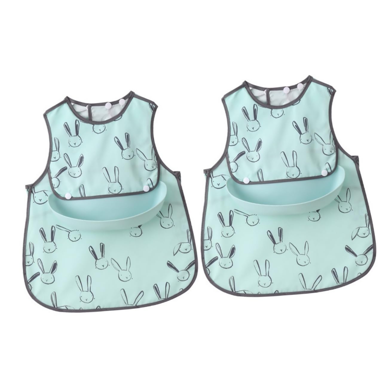 Abaodam 2 Set Bavaglino Grembiule Del Bambino Bambino Che Mangia Grembiule Manica Lunga Infantile Forniture Per Bambini Saliva Asciugamani Impermeabile Del