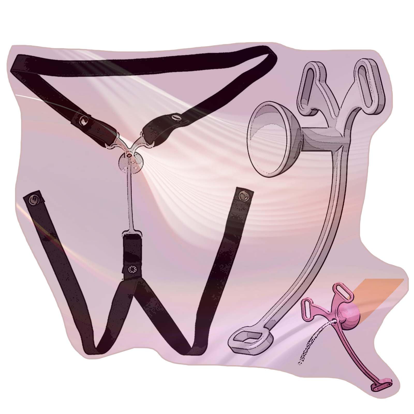 Set di Protezione con Gabbia Fitness invertita, Travestimento Maschile con Cintura Yoga Regolabile -A33IT