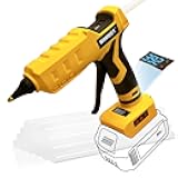 MONVICT Cordless Glue Gun for Dewalt 20V Battery, Upgraded 100W Digital Temperature Adjustable Handheld Electric Power Full Size Heavy Duty Hot Glue Gun with 10 Glue Sticks (Battery Not Included)